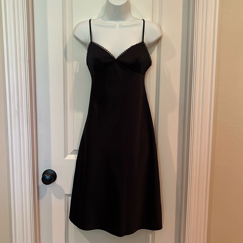 Aritzia Sunday Best Black Rae Midi Slip Dress Sexy 2 Xs
